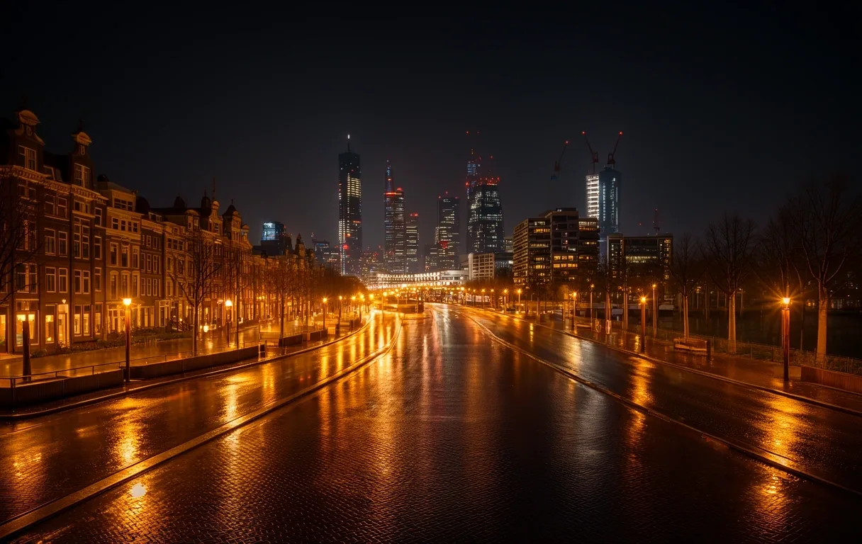 Rotterdam bij nacht