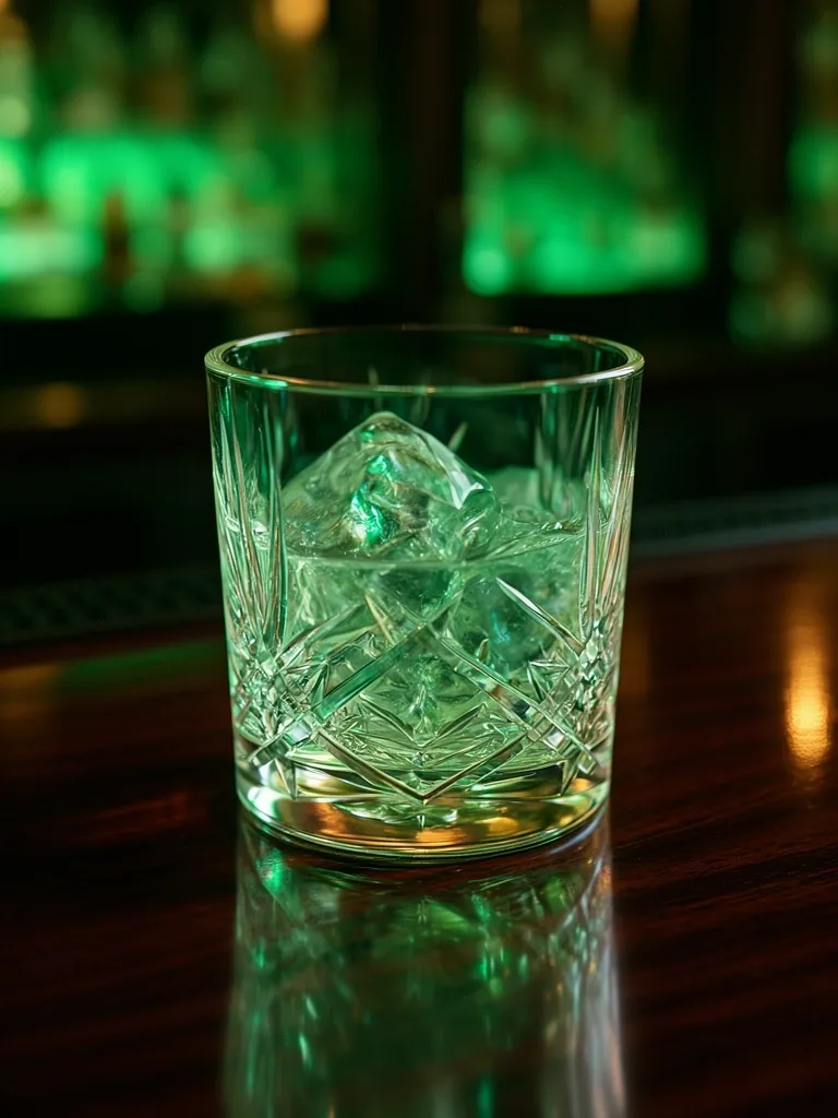 Gedetailleerd beeld van de kristallen glazen aan de bar
