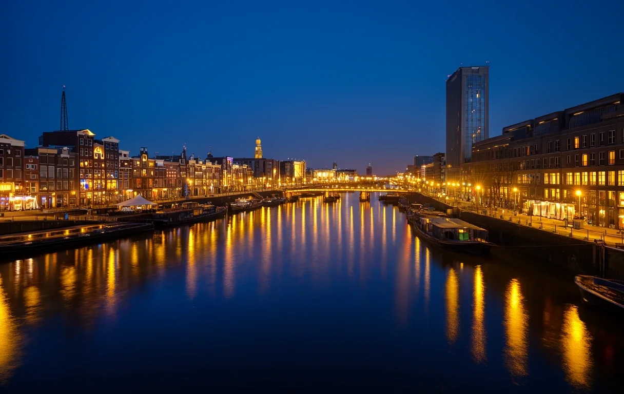 De sfeer van Rotterdam bij nacht